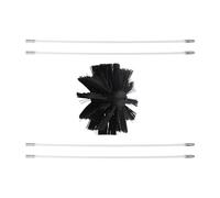 ZGUZMCMK Brosse Cheminée Brosse Flexible pour Ramonage Cheminée Outil de Nettoyage Sèche-linge Brosse pour Conduite d'Aération Tête en Nylon Rigide, 4 tiges
