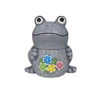 ZGUZMCMK Cache Clé Grenouille Boîte Rangement Figurine Sculpture Résine Étanche Fonction Cachette Discrète Adaptée à La Maison Bureau Jardin Décoration D'Extér, Gris