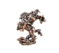 ZGUZMCMK Cheval Figurine Miniature Sculpture Animal Vintage Centre de Table Statue Décoratif Laiton Créatif Adapté Aux Cadeaux D'Anniversaire Décoration de Mai, Style B