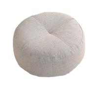 ZGUZMCMK Coussin de Sol Rond, Coussin de, Coussin de Méditation, Coussin de Canapé en Lin Doux, écologique et Respirant, pour Enfants et Adultes, pour Une, Gris Clair