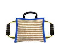 ZGUZMCMK Coussin Morsure Chien Jute Robuste Oreiller Mordant Pratique Équipement D'Éducation Canine Coussin de Jeu pour Traction Chien Poignée Renforcée Résist, Bleu