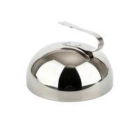 ZGUZMCMK Couvercle de Cuisson Cloche à Gril Finition Lisse Manche Ergonomique Couverture Basse Large Adapté pour Famille Chef Extérieur, Doré
