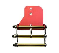 ZGUZMCMK Crochet Ceinture Électricien Attaché Perceuse Porte-outil Métal Compact Auto-bloquant Transport Pratique Convient Aux Electriciens Intervention, Rond Rouge