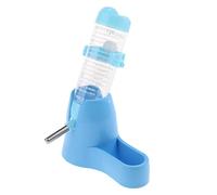 ZGUZMCMK Distributeur Automatique pour Hamster Bouteille Nourrisseur Support Bol Base Compacte Conception en Plastique Adaptée Aux Petits Animaux Cage Maison, Bleu, 14.5x8x18cm