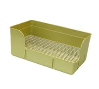 ZGUZMCMK Ensemble de Toilettes pour Lapins avec Maille en Acier PP de Haute Qualité, Bac à Litière pour Lapins, Fond en Maille, Fonction Anti-éclaboussures, in, Vert