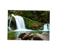 ZGUZMCMK Fond d'Aquarium Poster Autocollant Imitation Nature Résistante Matériau PVC Facile à Installer Convient à la Salle de Séjour Décoration Festive, 122x61cm