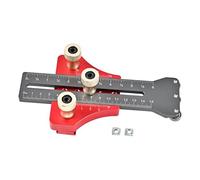 ZGUZMCMK Gabarit de Scie Circulaire, Guide Réglable, Butée à Rouleaux en Alliage D'aluminium, Accessoire de Coupe Précis, Positionnement Robuste des Roulea, Gris