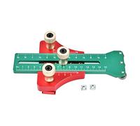 ZGUZMCMK Gabarit de Scie Circulaire, Guide Réglable, Butée à Rouleaux en Alliage D'aluminium, Accessoire de Coupe Précis, Positionnement Robuste des Roulea, Vert