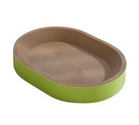 ZGUZMCMK Griffoir Chat Coussin Lit Nid Panier Carton Ondulé Forme Bol Profondeur Confort pour Se Détendre Protéger Mobilier Adapté à Tous Les Félins Intérieur, XL Vert