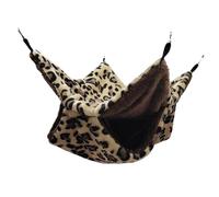 ZGUZMCMK Hamac pour Hamster, Lit pour Petits Animaux en Cage, Double en Flanelle, Maison Suspendue pour Un Confort, Idéal pour La Chambre, Noir 34cmx34cm