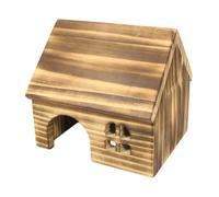 ZGUZMCMK Hamster Maison Cachot Bois pour Petits Animaux Abri Jouet Naturelle Accessoire Cage Facile d'entretien Adapté Aux Hamsters Gerbilles Décor, S