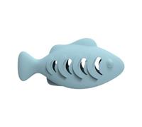 ZGUZMCMK Jouet à Mâcher en Forme de Poisson pour Chat, Distributeur de Croquettes, Soin pour Chatons et Chats Adultes D'intérieur, pour Soulager L, Bleu