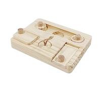 ZGUZMCMK Jouet de Foraging en Bois pour Petits Animaux Rongeurs Puzzle Interactif pour Snacks Cachés Distributeur de Friandises Mental Jeu D'Enrichissement Sen, Stylee