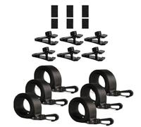 ZGUZMCMK Kit de Fixation en 6 Pièces pour Couvertures Solaires de Piscine, Comprenant des Sangles à Enrouleur.