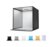 ZGUZMCMK Kit de Studio Photo Pliable, Noir, Polyvalent et Idéal pour Les Débutants, Anneau Lumineux Rvb, 40cm