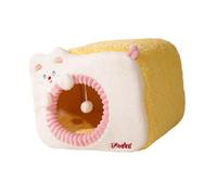 ZGUZMCMK Maison pour Chat Lit pour Chat Maison Fermée Tente pour Chat Coussin Douillet Matériaux Chauffants Convient Aux Animaux D'Intérieur Animaux, Pink L