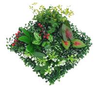 ZGUZMCMK Mur Végétal Artificiel En Panneau de Pelouse Faux Barrière Déco Feuillage à Base Grillage Protection Intimité Matériau Résistant Pp Convient Pou, F