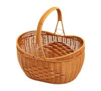ZGUZMCMK Panier à Main, Panier de Tressé, Panier de Rangement avec Poignée, Fait Main En Polypropylène pour Les s Printaniers, Les, Grand