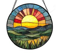 ZGUZMCMK Panneau Décoratif Suspendu, à Fixer à Une Fenêtre Ou Un Mur. Fabriqué en Verre Robuste et en Métal. Convient comme Cadeau pour Femmes et Ho, 15x15cm