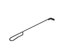 ZGUZMCMK Pelle à Cendres en Acier Inoxydable Racloir Longue Poignée Accessoire pour Cheminée Agent de Nettoyage Fonction Légère Adaptée pour Barbec, Le Noir