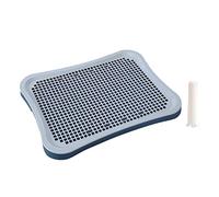 ZGUZMCMK Plateau d'apprentissage de La Propreté pour Chien avec Tapis Amovible et Compartiment de Rangement Profond, Convient Aux Animaux D'intérieur, Cyan