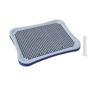 ZGUZMCMK Plateau d'apprentissage de La Propreté pour Chien avec Tapis Amovible et Compartiment de Rangement Profond, Convient Aux Animaux D'intérieur, Bleu