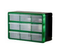 ZGUZMCMK Plusieurs Compartiments, Conception Modulable, Rangement pour Vis En PP, Convient pour Atelier, Laboratoire, Débarras, Salle de Loisirs, Grille Moyenne Verte 9