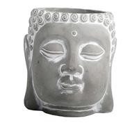 ZGUZMCMK Pot de Fleurs Bouddha Décoratif en Résine de Haute Qualité, avec Trou de Drainage Pratique, Design Traditionnel pour La Maison Ou Le Bureau, Tête de Bouddha Moyenne