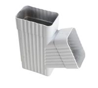 ZGUZMCMK Raccord En Y pour Descente de Gouttière Carrée, Accessoire D'extension de Gouttière, Pièce de Réparation pour Drainage Des Eaux Pluviales, En Alli, 5x8cm Blanc