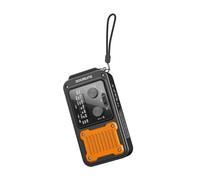 ZGUZMCMK Radio d'urgence Portable avec Fonction Lampe Batterie Tempête SOS Solaire et Manivelle Adaptée Aux Séismes Camping, Noir