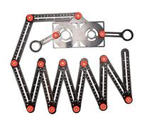 ZGUZMCMK Règle Multi-angles En Alliage D'aluminium, Outil de Mesure Pliable, Gabarit de Perçage En Six Parties, Modèle de Mesure Ajustable pour de, 12 fois