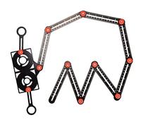 ZGUZMCMK Règle Multi-angles En Alliage D'aluminium, Outil de Mesure Pliable, Gabarit de Perçage En Six Parties, Modèle de Mesure Ajustable pour de, 9 fois