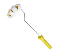 ZGUZMCMK Rouleau à Peinture Tubulaire Courbé, Structure En Polypropylène, Poils En Acier et Polyester, Idéal pour Les Tubulaires (garage, Maison, Rue), à 4 Roues