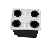 ZGUZMCMK Seau Hydroponique, Cube Hydroponique, Pot de Culture, Conteneur pour Plantes en PP, Adapté Aux Balcons, et à La Production Domestique, Noir avec Couvercle à 4 Trous