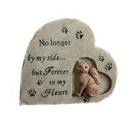 ZGUZMCMK Statue de Chat Pierre Tombale Sculpture Résine Marqueur Patte Résistant Fonction Commémoration Perte Animal Convient au Souvenir
