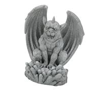 ZGUZMCMK Statue de Jardin avec éclairage Solaire, Sculpture de, Style Gothique, éclairage Ornemental Résistant Aux Intempéries pour Jardin, Terrasse, Gris