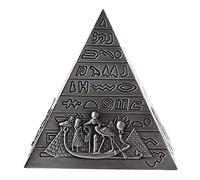 ZGUZMCMK Statue Pyramidale Décorative, Souvenir, Sculpture Architecturale en Fer de Haute Qualité, Peinte à La Main, Idéale comme Cadeau pour Le Salon, Une éta, Gris