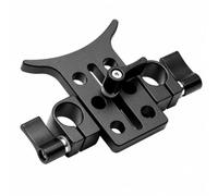 ZGUZMCMK Support Caméra en Alliage d'Aluminium Pince Tige 15 Mm Verrouillage pour Objectif Long Offrant Un Maintien Stable pour Tournage DSLR Production Vidéo sur Le Terrain, Noir