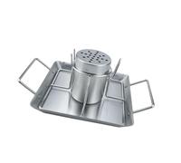 ZGUZMCMK Support de Rôtisserie pour Poulet en Forme de Canette de Bière, Plat à Rôtir Réutilisable et Antirouille pour Four et Barbecue.