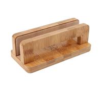 ZGUZMCMK Support Vertical Laptop Stand pour Ordinateur avec Dock Ajustable en Bambou Support de Téléphone Base Stable Antidérapante Adapté pour Organisation ES