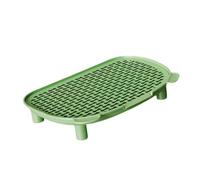 ZGUZMCMK Tapis Litière Chat Absorbant Rampe Pédale Multifonction Amovible en PP Tapis Accessoire Boîte à Litière Lavable Protection Sol Adapté Aux Familles Ave, Vert