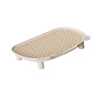 ZGUZMCMK Tapis Litière Chat Absorbant Rampe Pédale Multifonction Amovible en PP Tapis Accessoire Boîte à Litière Lavable Protection Sol Adapté Aux Familles Ave, Blanc