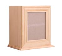 ZGUZMCMK Urne Funéraire pour Animaux de Compagnie, Urne en Bois, Boîte à Cendres, Boîte à Souvenirs avec de Patte Gravée et Cadre Photo en Bois, Kaki