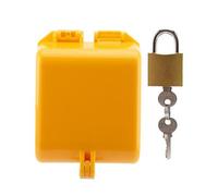 ZGUZMCMK Verrou Robinet Exterieur Serrure Antivandalisme pour Robinet Jardin Cadenassable pour Prévenir Gaspillage d'eau et Accès Non Autorisé Convient à Aména, Jaune