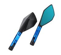 ZGVGFAFLPQ Rétroviseurs Moto Guidon pour Ninja pour Versys pour Z 650 750 800 pour ER6N pour ER6F Vis De 8 Mm 10 Mm Rétroviseur Latéral Moto Accessoire Montage Motorcycle Rearview Mirrors(Blue)