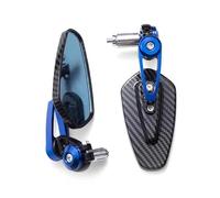 ZGVGFAFLPQ Rétroviseurs Moto Guidon Rétroviseur Universel pour Moto Rétroviseur De Guidon Anti Éblouissement Rétroviseur Latéral Motorcycle Rearview Mirrors(Blue)