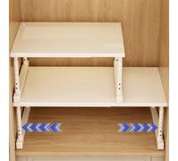 ZGWRYI Étagère Extensible pour Armoire de Cuisine, Étagères Extensibles，Étagère de Rangement Réglable et Empilable pour Placard, Cuisine, Comptoir(W24cm,L40-65cm H35-50cm)