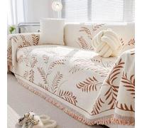 ZGWRYI Tapis de Canapé pour Les 4 Saisons,Protection de Canapé pour Chien,Couvre Jeté de Sofa 1 2 3 4 Places,Housse D'Assise AntidéRapante et Douce(A3 Orange,180x460cm)