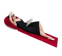 ZGWRYI Tapis de Plage Gonflable, Tapis de Plage Portable avec Oreiller Gonflable, Pliable 1 Personne Anti-Sable for Bronzage Famille Amis Bain de Soleil et Détente(Red)
