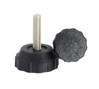 ZGXNYI 4PCS Adjustable Foot Cups Furniture Support Legs Base Dia.30/40/50MM with Screw L20mm-80mm Nylon Leveling Feet(Base Dia.40xM8x40MM)